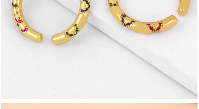 Fashion Golden Cu-plated Zircon Cross-cut Ring,Rings