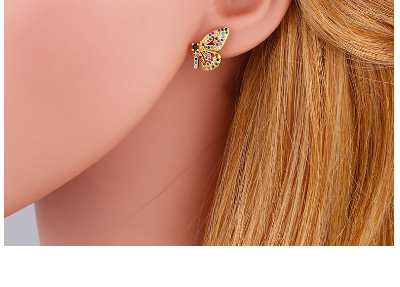 Fashion Crescent Moon Geometric Diamond Alloy Pierced Earrings,Earrings