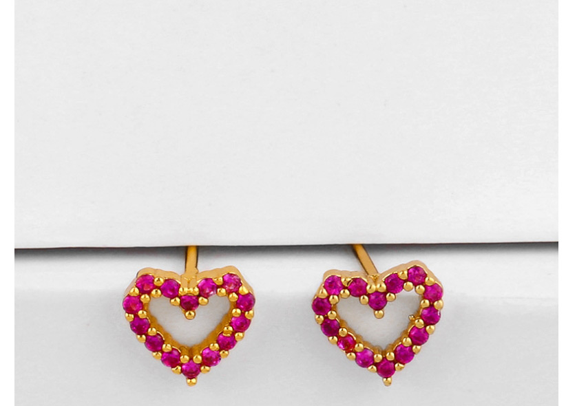 Fashion Purple Carved Diamond Earrings,Earrings