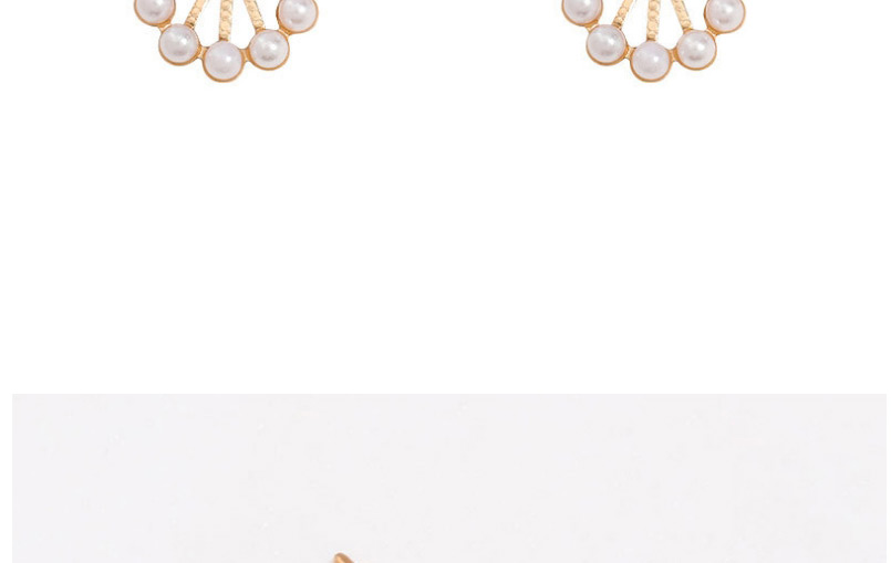 Fashion Golden Floral Alloy Acrylic And Pearl Earrings,Drop Earrings