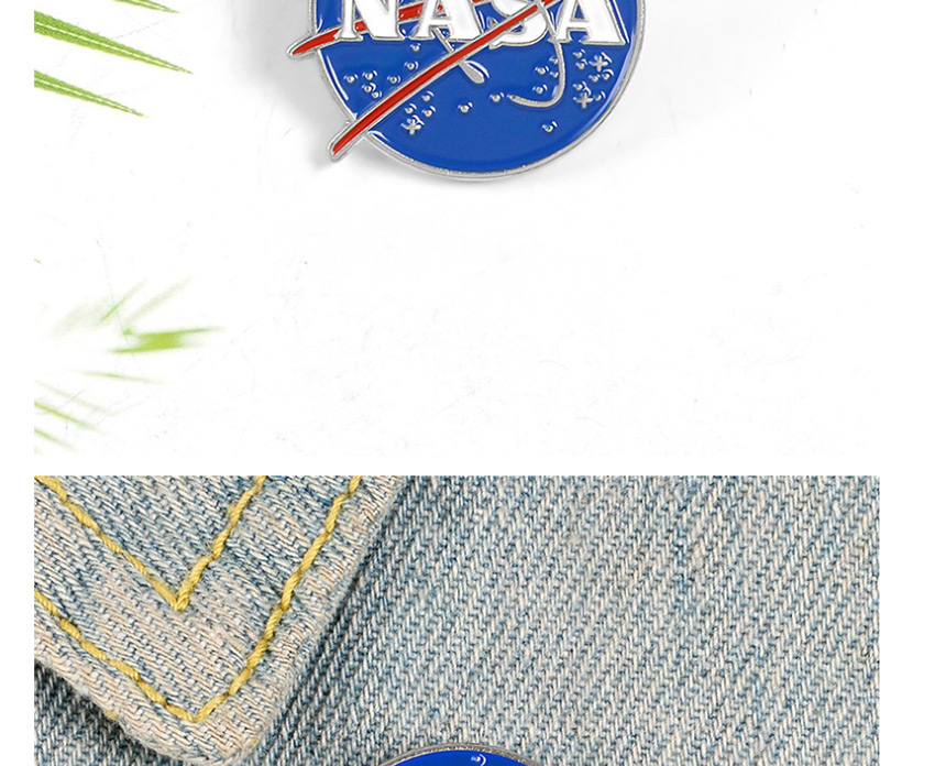 Fashion Royal Blue Nasa Oil Drop Color Badge,Korean Brooches
