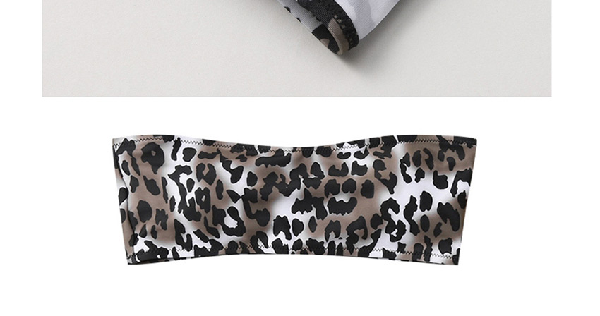 Fashion Leopard Print Bandeau Leopard Print Split Swimsuit,Bikini Sets