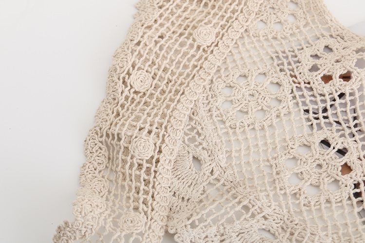 Fashion Beige Cotton Lace Lace Hollow Scarf Fake Collar,Thin Scaves