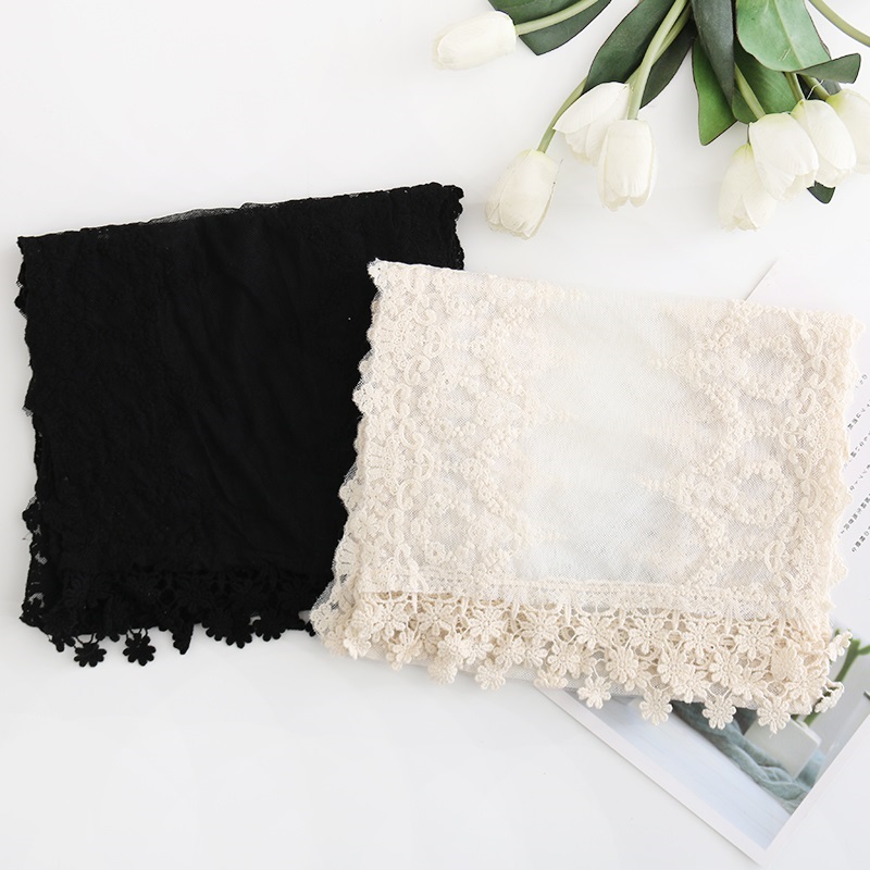 Fashion Beige Flower Lace Long Scarf,Thin Scaves