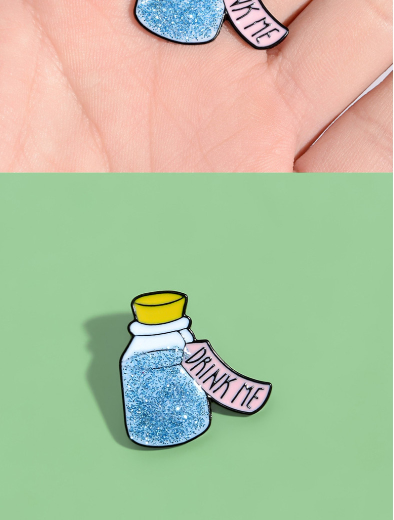 Fashion Blue Alloy Chest Flash Drift Bottle Pin,Korean Brooches