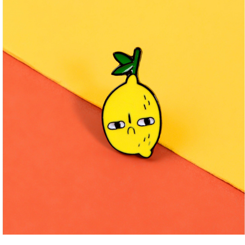 Fashion Yellow Alloy Cartoon Lemon Brooch,Korean Brooches