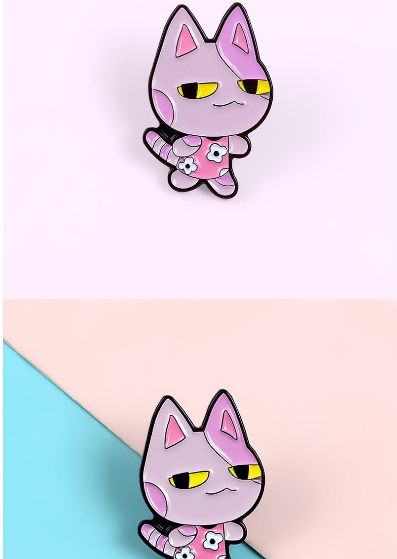 Fashion Pink Cartoon Cat Hair Salon Alloy Brooch,Korean Brooches