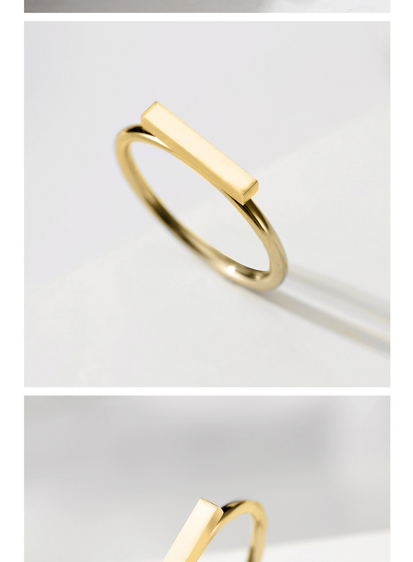Fashion Golden Stainless Steel Geometric Word Ring,Rings