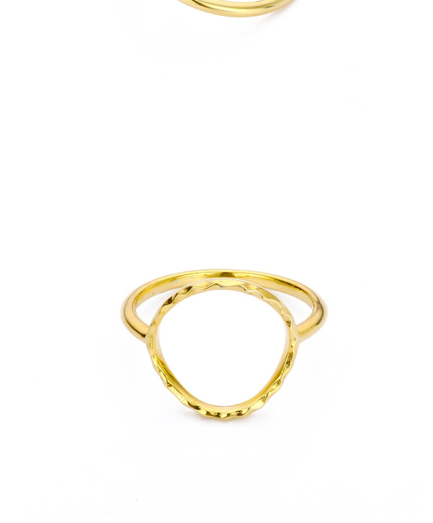 Fashion Golden Geometric Irregular Hollow Stainless Steel Ring,Rings