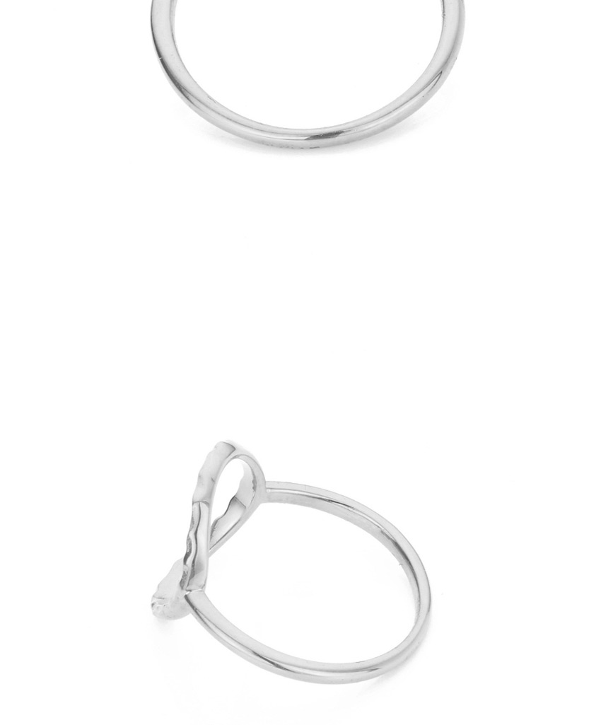 Fashion Silver Geometric Irregular Hollow Stainless Steel Ring,Rings