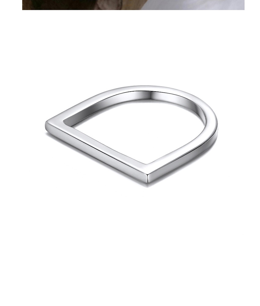 Fashion Silver Stainless Steel Thin Edge Ring,Rings