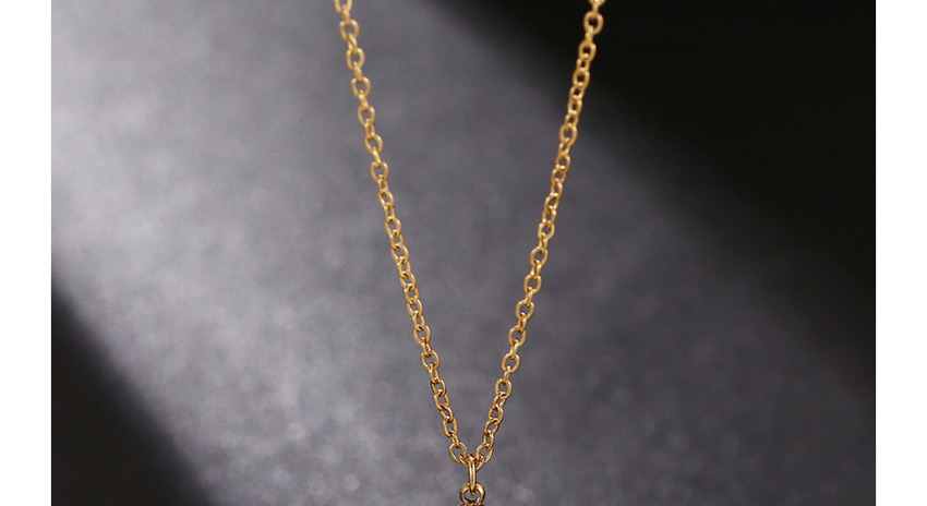 Fashion Golden Stainless Steel Titanium Steel Irregular Face Necklace,Necklaces