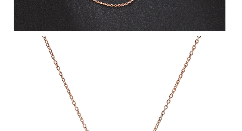 Fashion Rose Gold Long Life Lock Stainless Steel Hypoallergenic Blessing Hollow Clavicle Chain,Necklaces
