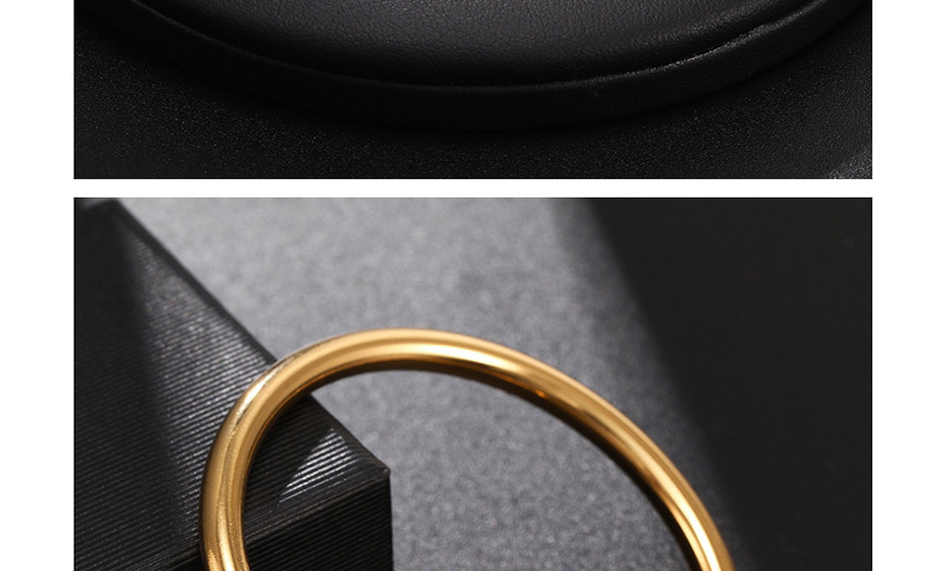 Fashion Golden Stainless Steel Oval Gloss Bangle,Bracelets