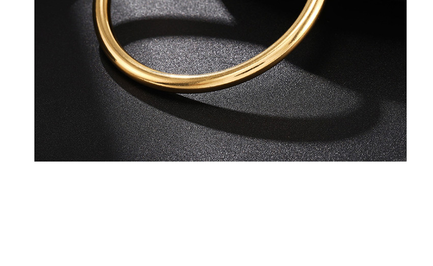 Fashion Golden Stainless Steel Oval Gloss Bangle,Bracelets