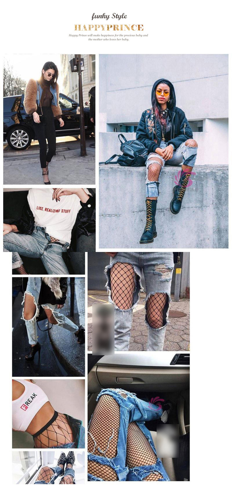 Fashion Black Lace Hollow Fishnet Socks,Fashion Stockings