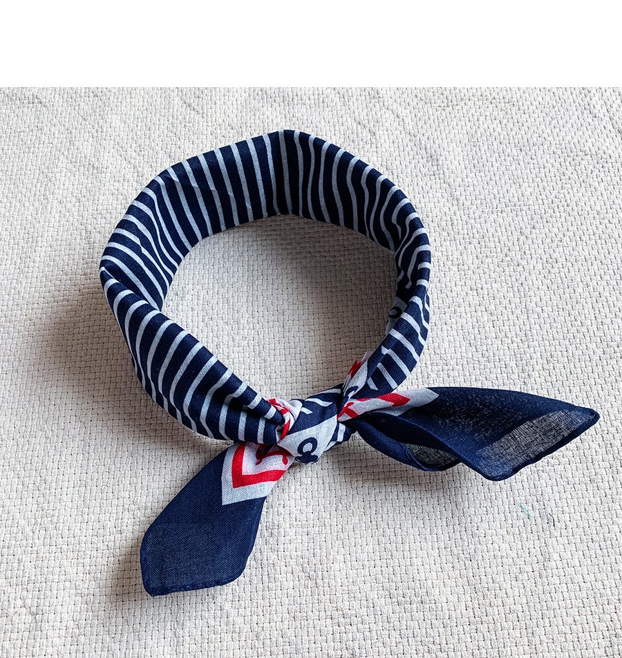 Fashion Navy Navy Blue Striped Scarf,Thin Scaves
