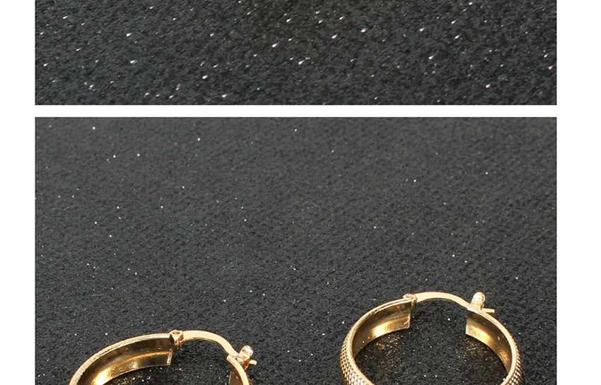 Fashion Golden Geometric Round Bump Alloy Earrings,Hoop Earrings