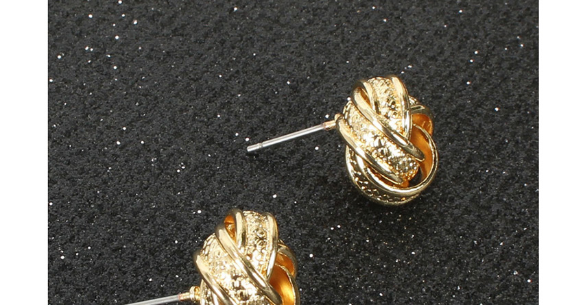 Fashion Golden Geometric Shaped Electroplated Hollow Alloy Earrings,Stud Earrings