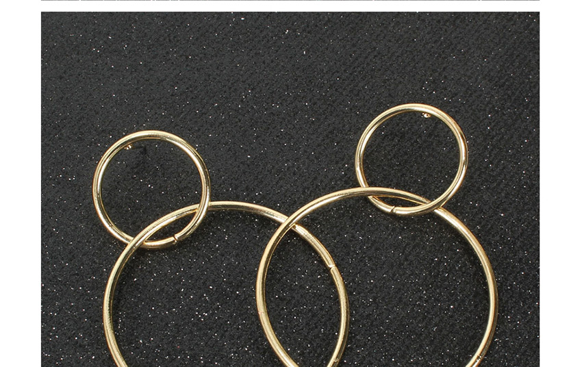 Fashion Golden Geometric Circle Metal Earrings,Drop Earrings