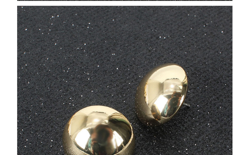 Fashion Golden Geometric Round Electroplated Metal Earrings,Stud Earrings