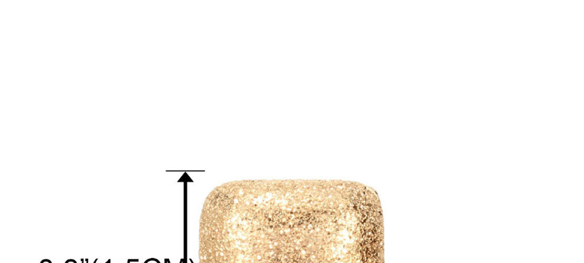 Fashion Golden Geometric Square Metal Earrings,Stud Earrings