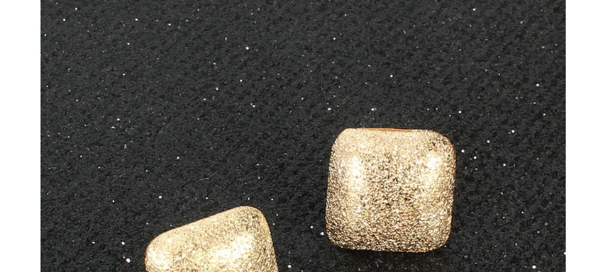 Fashion Golden Geometric Square Metal Earrings,Stud Earrings