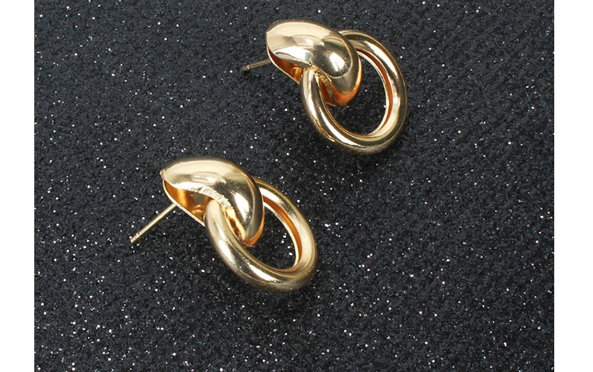 Fashion Golden Geometric Alloy Plating Hollow Earrings,Drop Earrings