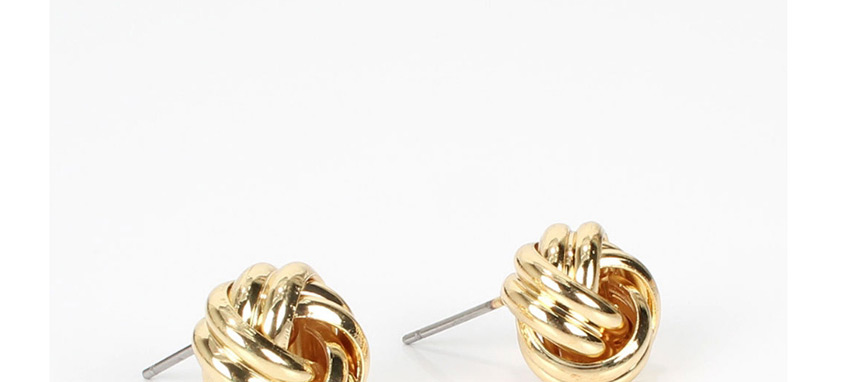 Fashion Golden Geometric Hollow Round Alloy Stud Earrings,Stud Earrings