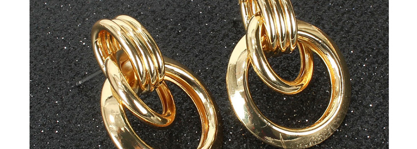 Fashion Golden Metal Geometric Cross Alloy Stud Earrings,Drop Earrings