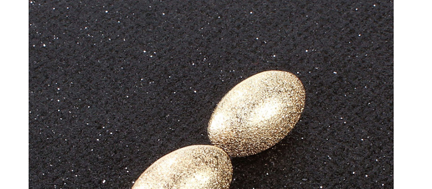 Fashion Golden Geometric Oval Alloy Stud Earrings,Stud Earrings