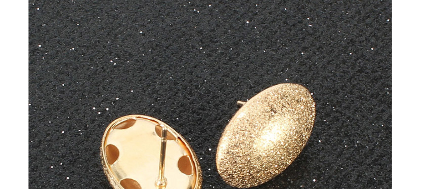 Fashion Golden Geometric Oval Alloy Stud Earrings,Stud Earrings
