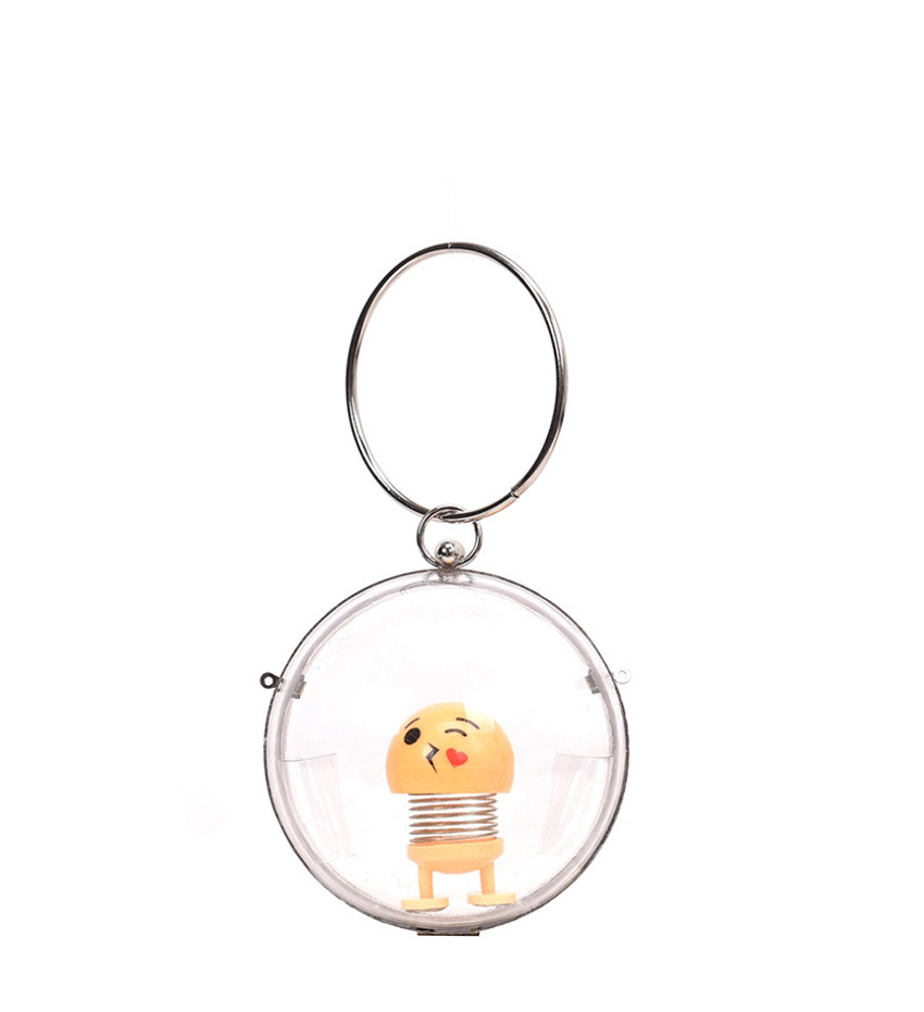 Fashion Square With 4 Small Toys Clear Resin Chain Cross-body Bag,Shoulder bags