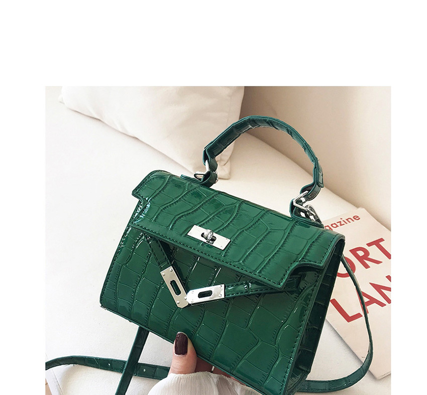 Fashion Green Stone Textured Shoulder Crossbody Bag,Handbags
