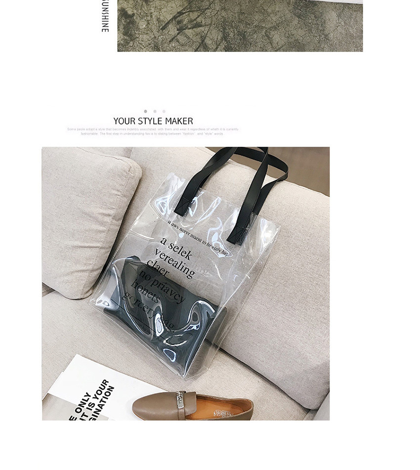 Fashion Silver Transparent Letter Print Shoulder Bag,Messenger bags