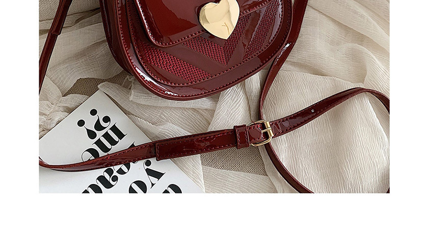 Fashion Red Contrast Lock-stitch Shoulder Bag,Shoulder bags