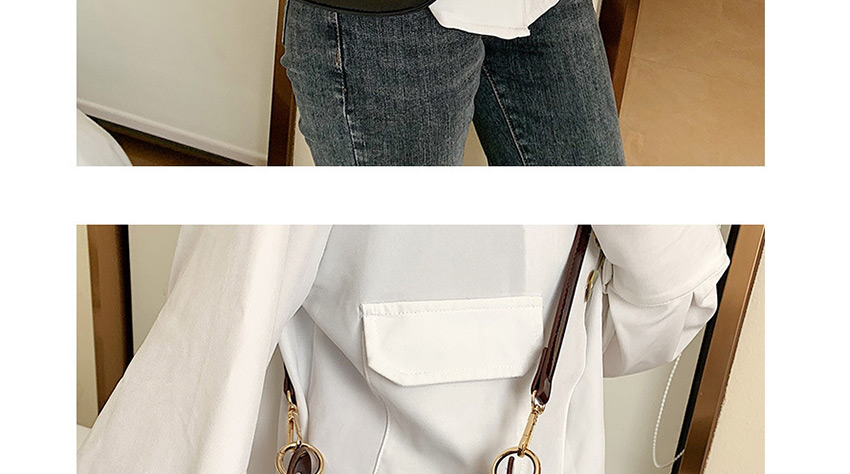 Fashion Black Contrast Lock-stitch Shoulder Bag,Shoulder bags