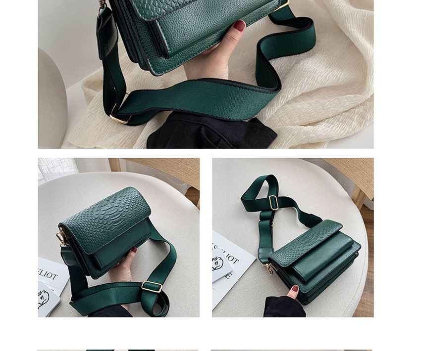 Fashion Green Wide Simple Hand Shoulder Crossbody Bag,Shoulder bags
