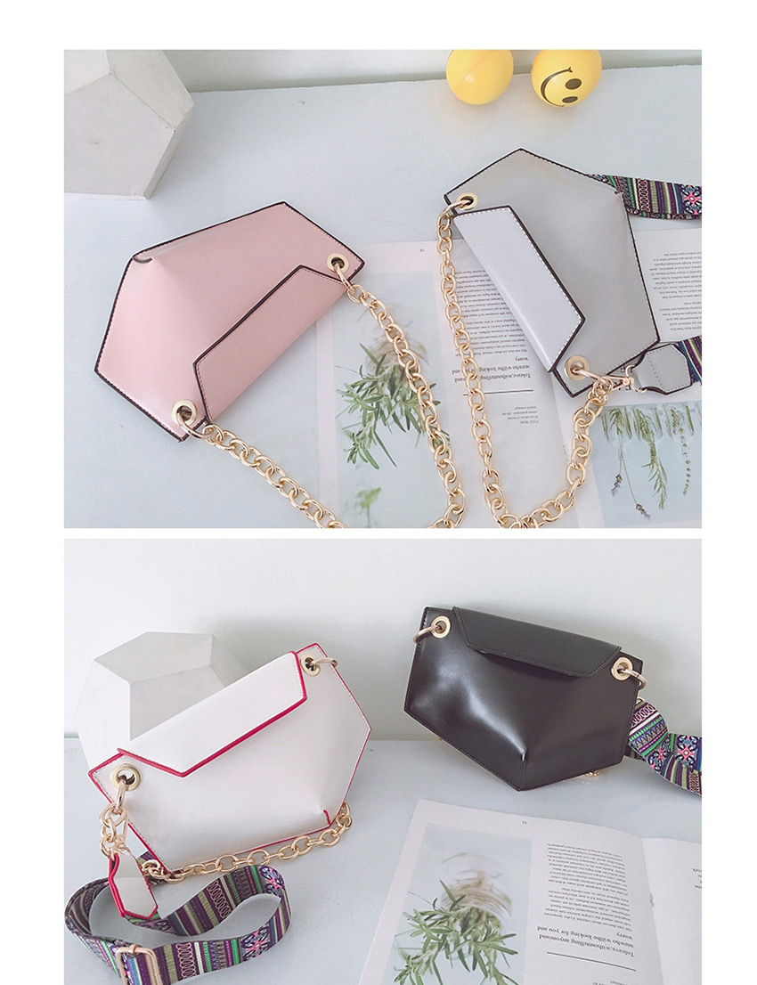 Fashion Gray Geometric Envelope Chain Diagonal Cross Clutch Bag,Shoulder bags