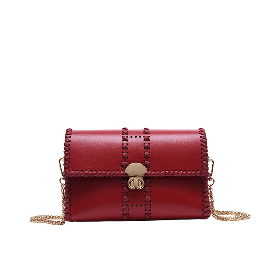 Fashion Red Chain Embroidered Shoulder Bag,Shoulder bags