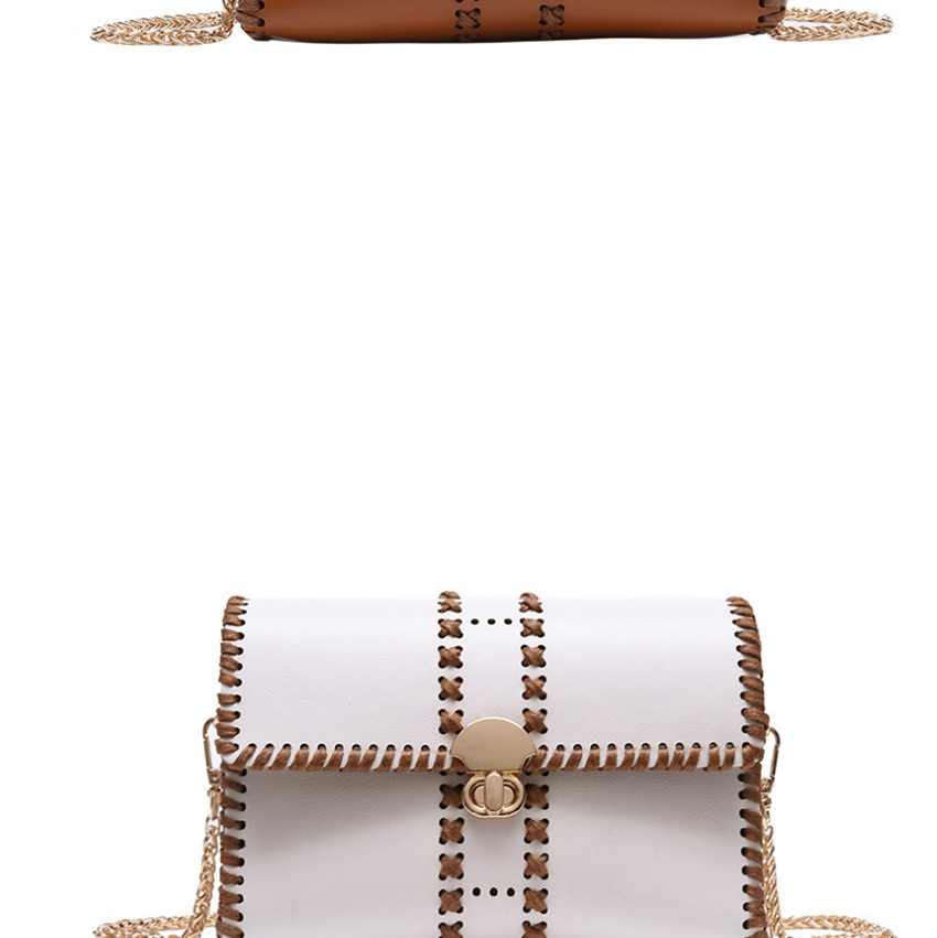 Fashion White Chain Embroidered Shoulder Bag,Shoulder bags