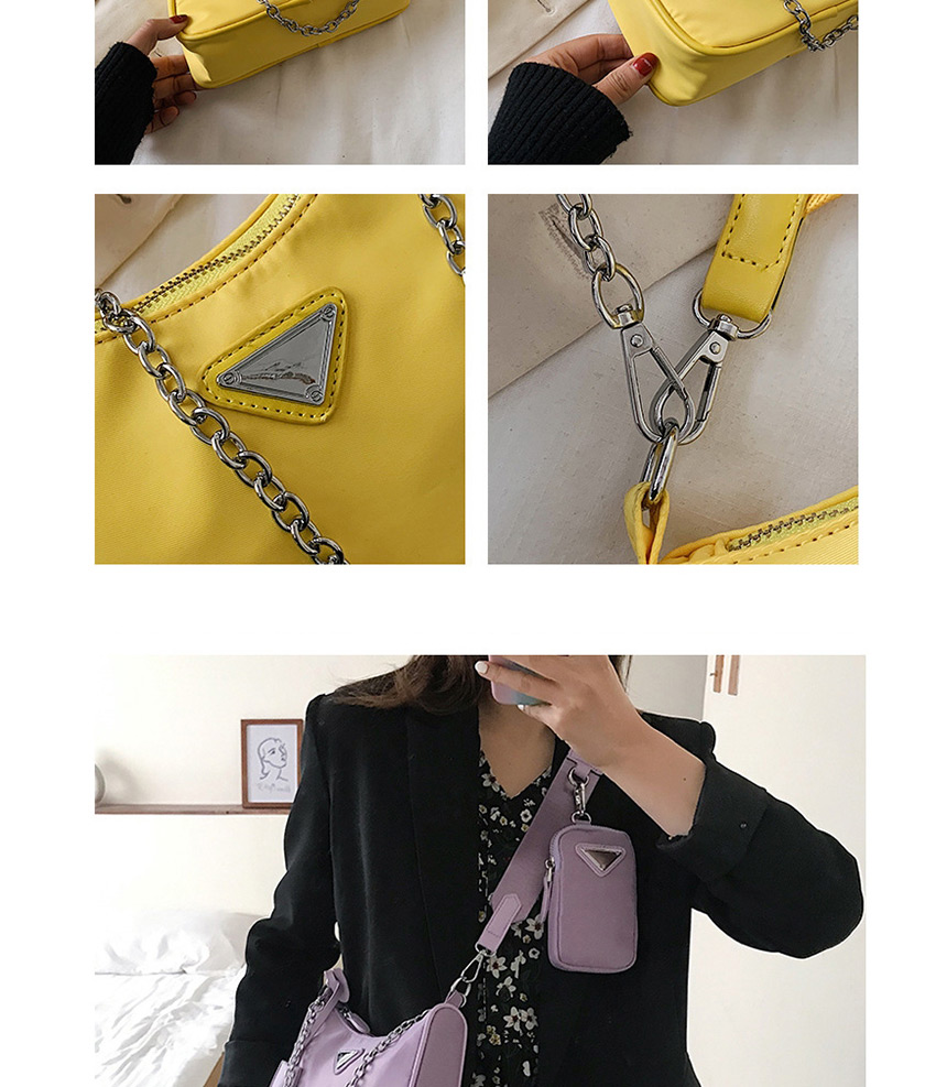 Fashion Black Nylon Chain Cross Body Shoulder Bag,Shoulder bags