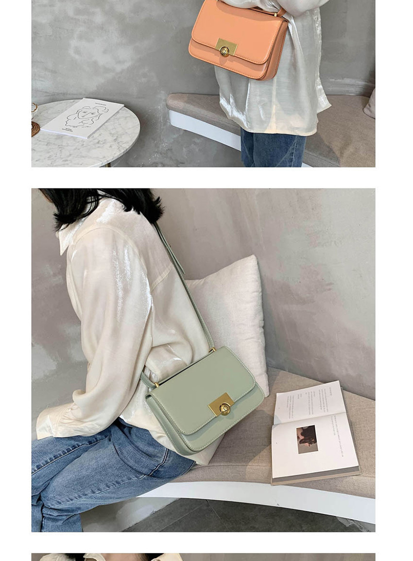Fashion Green Locked Contrast Shoulder Crossbody Bag,Shoulder bags
