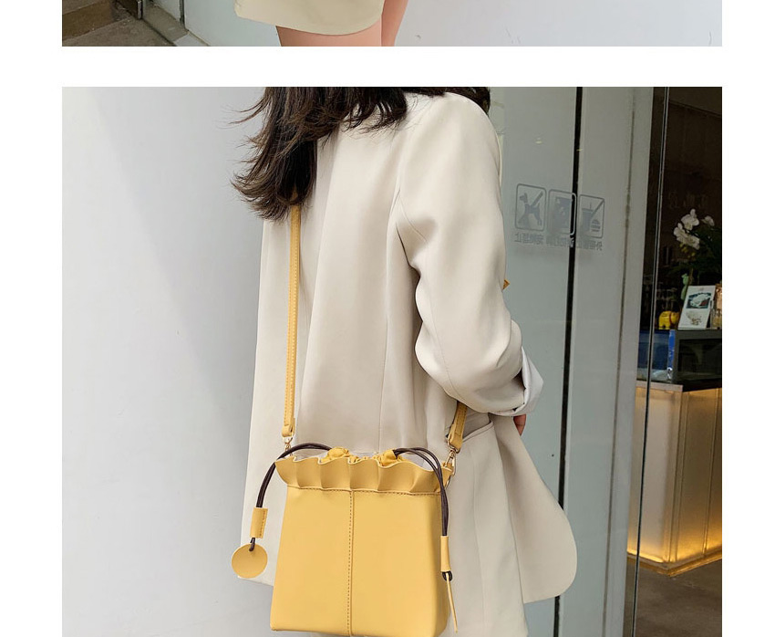 Fashion Yellow Drawstring Shoulder Bag,Shoulder bags