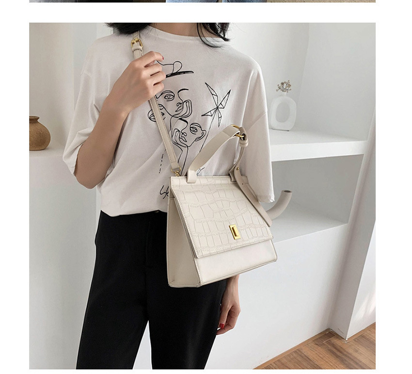 Fashion White Stone Pattern Shoulder Bag Crossbody Bag,Handbags