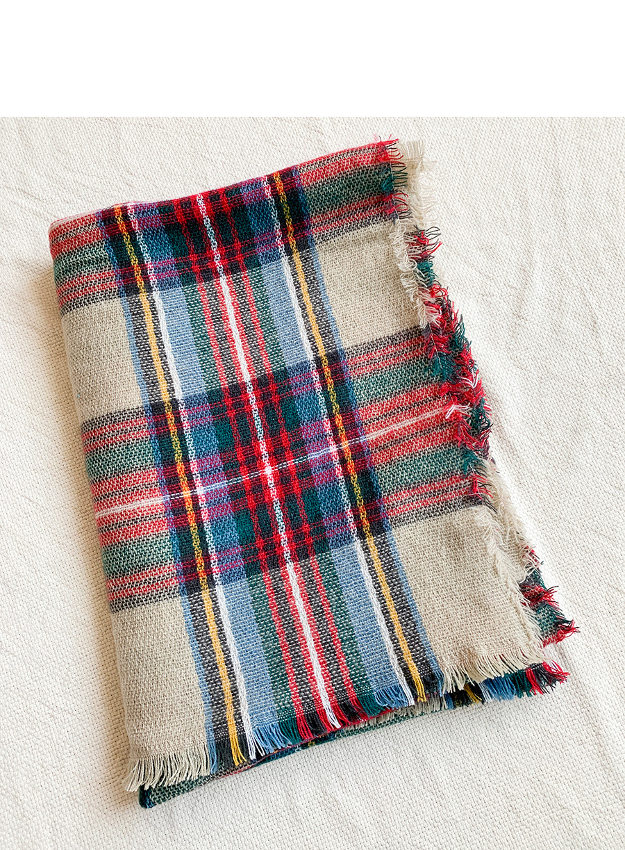 Fashion Color Knitted Plaid Color Scarf,Thin Scaves