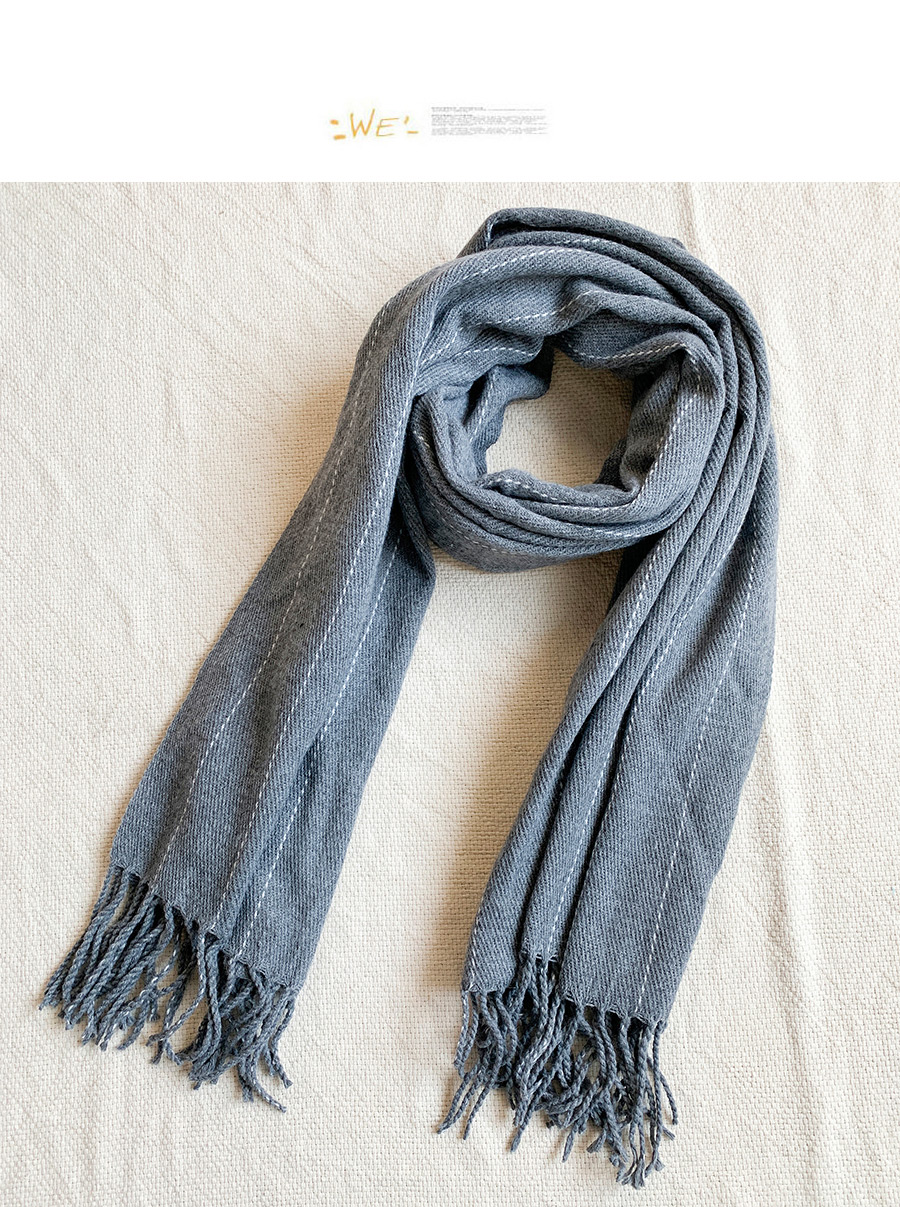 Fashion Gray Knitted Tassel Scarf,Thin Scaves