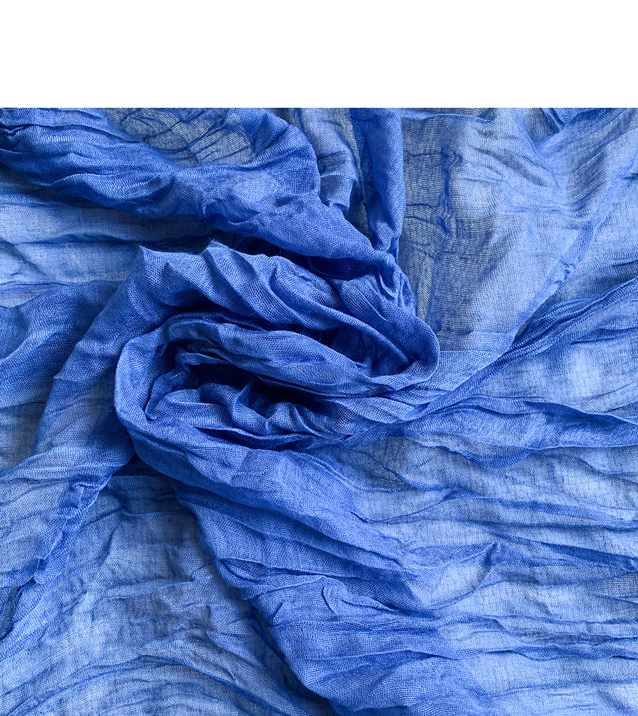 Fashion Blue Knitted Pleated Scarf,Thin Scaves
