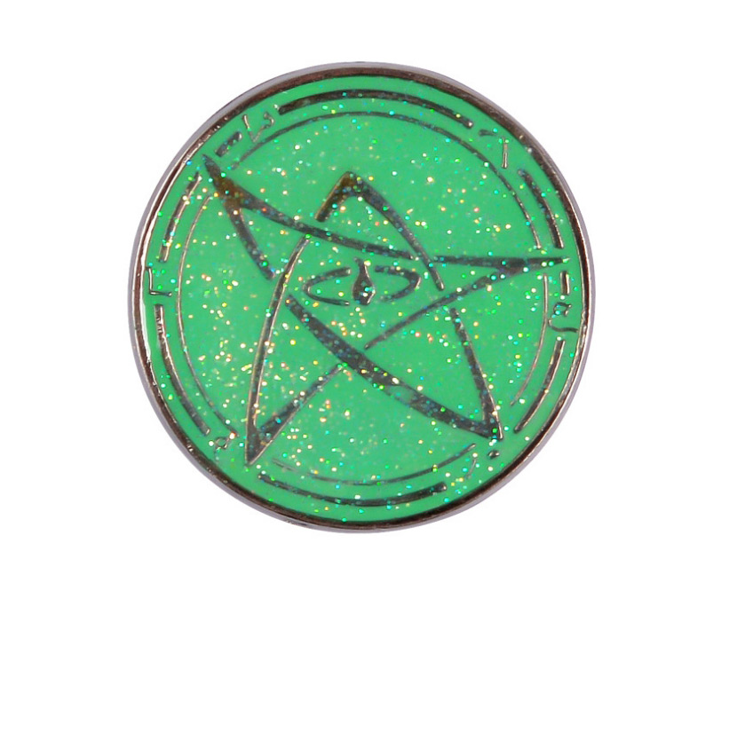 Fashion Green Alloy Drip Oil Pentagram Brooch,Korean Brooches