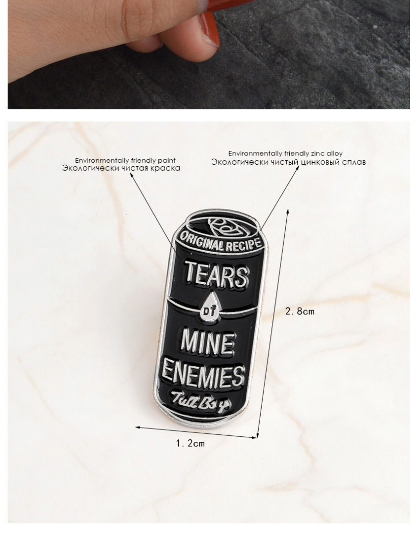 Fashion Black Tears Of Mine Enemies,Korean Brooches